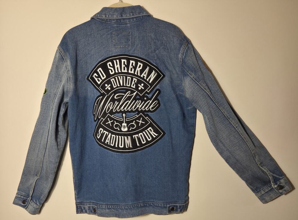 Ed Sheeran Divide Stadium Tour Denim Jacket Limited Edition Womens Small EUC